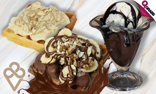 Sweet Low-Calorie Treats: Ice Cream & Waffles at Atyab Bouza!